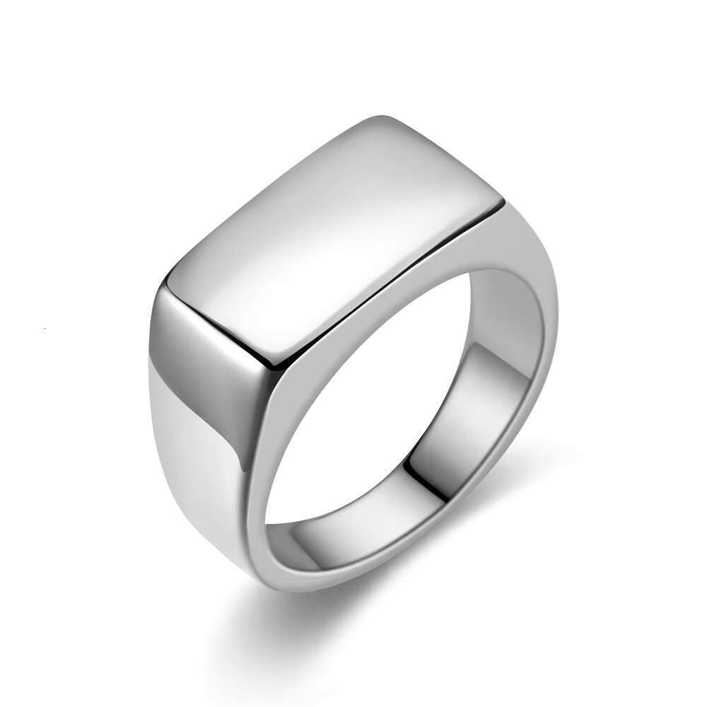 Unisex stainless steel engagement strap with dome and blank jewelry ring