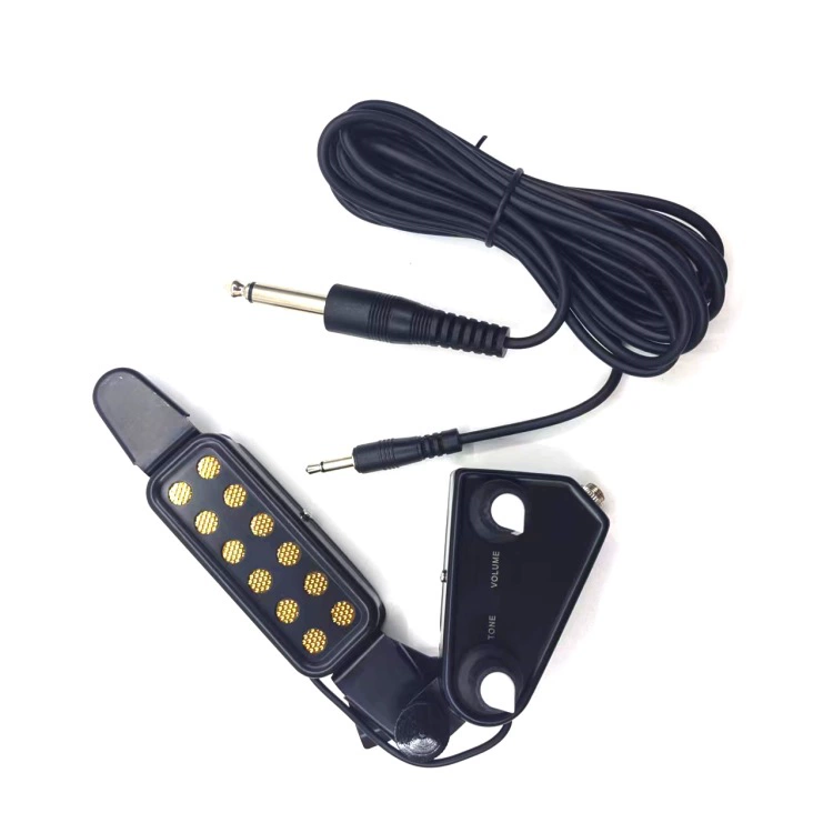 Guitar Card Edge Pickup with Three-Meter Linking Line for Wood Acoustic Guitars