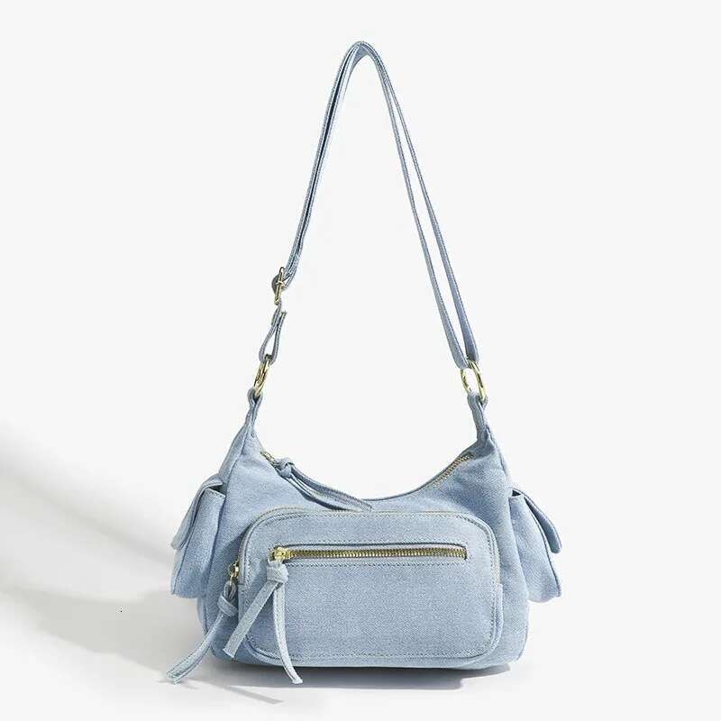 Fashion Denim Unique Shoulder Bag Women Casual Tote Crossbody Purse Jeans Handbag