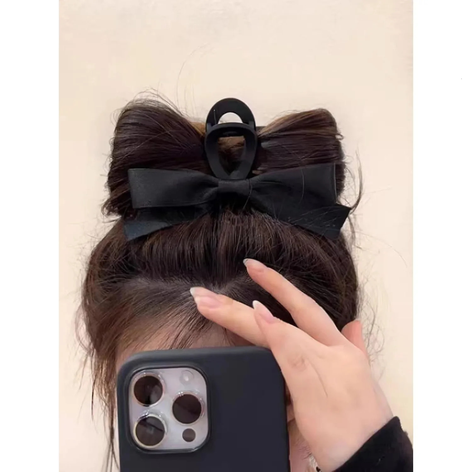 Bow Hair Clips for WomenBig Silky Satin Hair Claw ClipLarge Hair Barrettes French Soft Ribbon Barrettes Bow-knot 250517