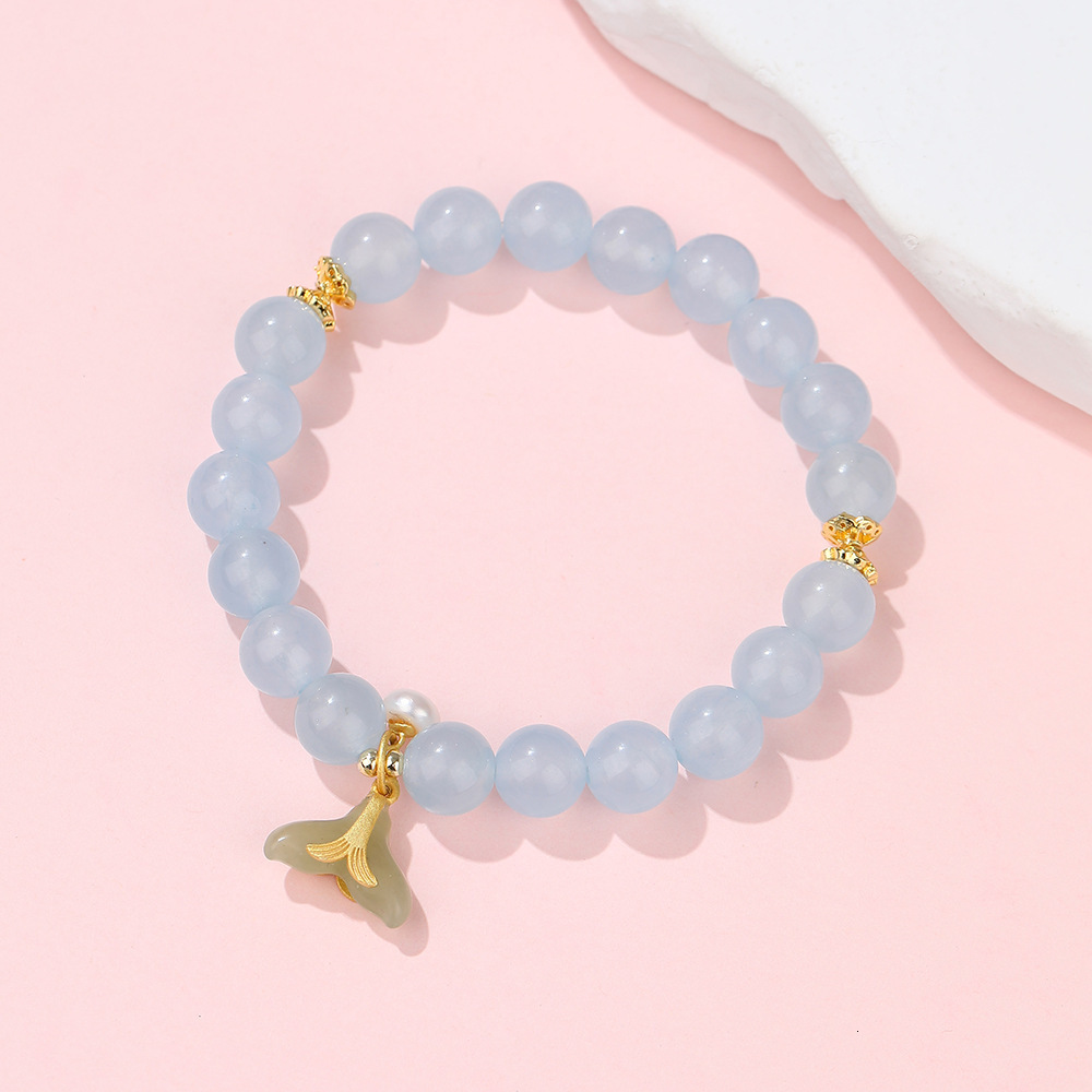 Small fresh cat's eye stone with high appearance students' antique birthday gift China-Chic style bodhi pendant bracelet