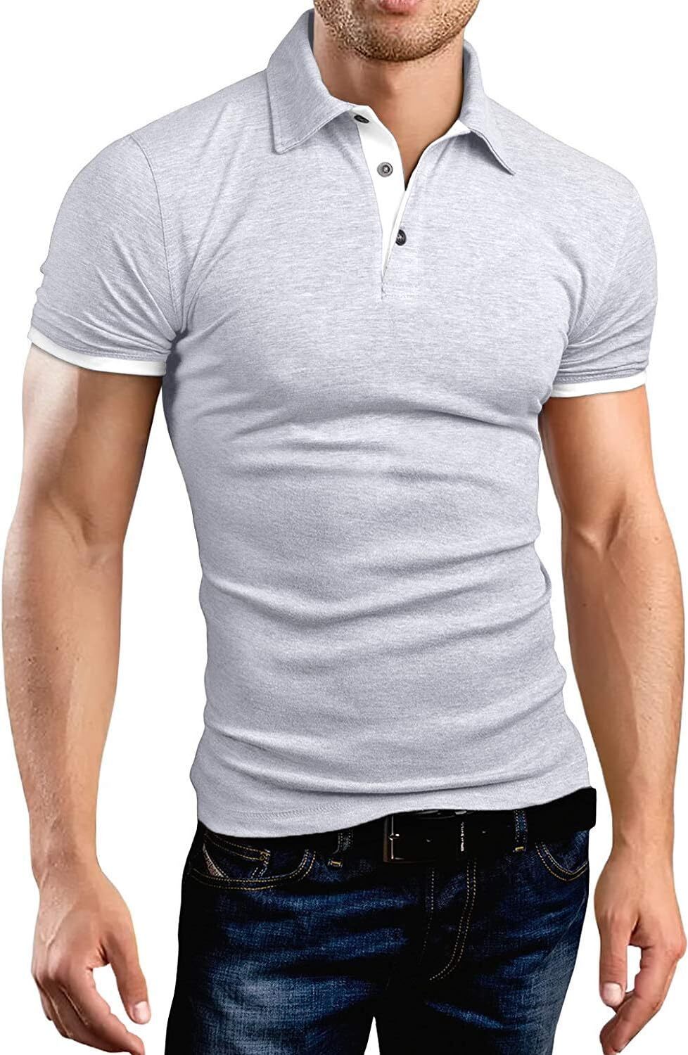 Mens Polo shirt Men's Short Sleeve Polo Shirts Casual Slim Fit Basic Designed Cotton Shirt Tops Polos shirts tshirt Casual tops summer clothes co