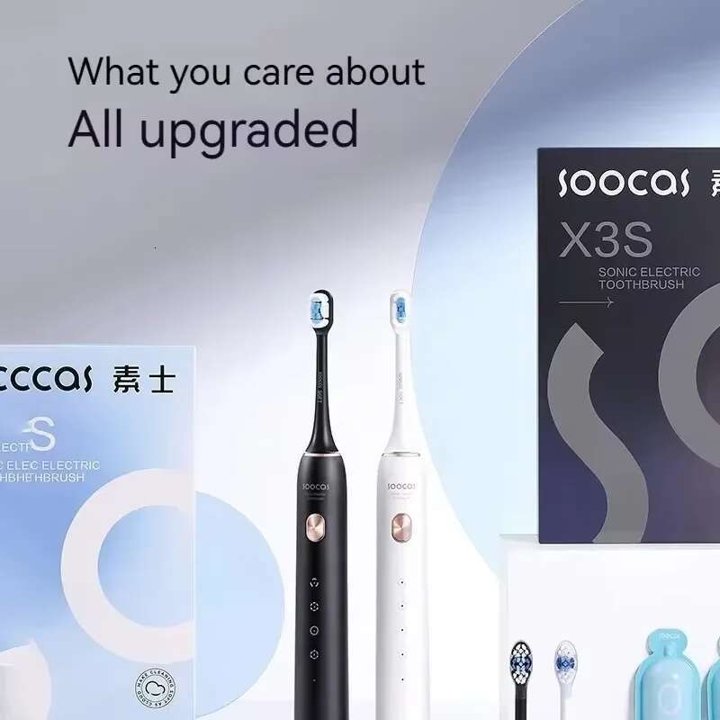SOOCAS X3S Sonic Electric Adult Smart IPX8 Waterproof 180 Days Battery Life Ultrasonic Soft Cloud Toothbrush Heads