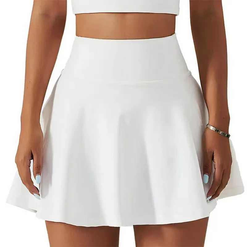 Womens Sports High Waisted Short Skirt Comfortable Breathable Belt Safety Pants and Pocket Tennis Yoga Golf Mini SkirtXJ250520