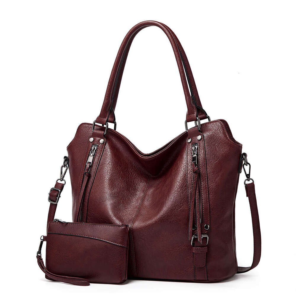 2023 Hot Hot New Handheld Tote Mother and Child Fashion Cross Single Shoulder Soft Leather Women's Underarm Bag