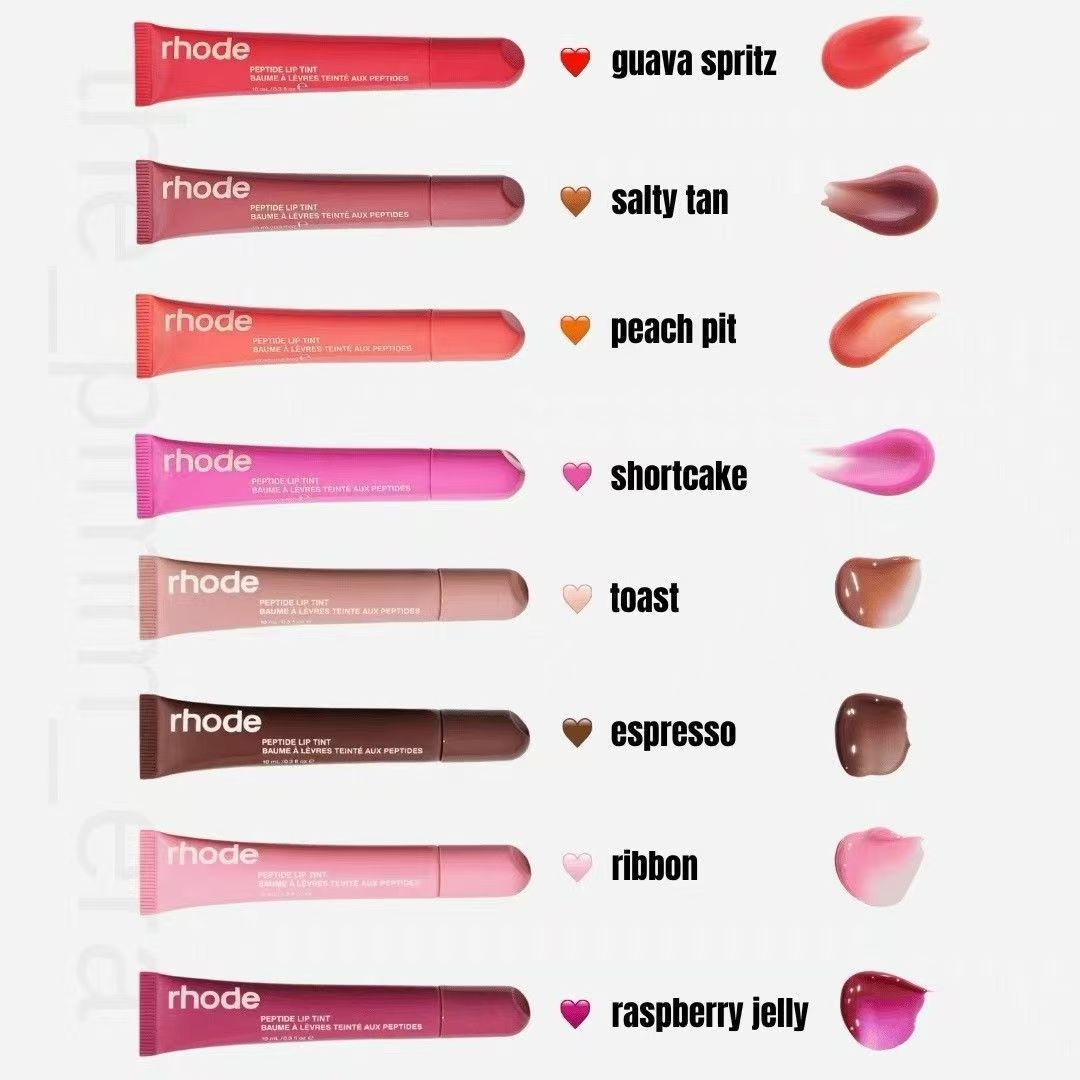 Rhode Lip Gloss 10ml rhode lip glaze Lipstick Lips Beauty Cosmetics lippie Lip balm lip protector lip pomade Moisten lips Shiny glitter 9 Colors
