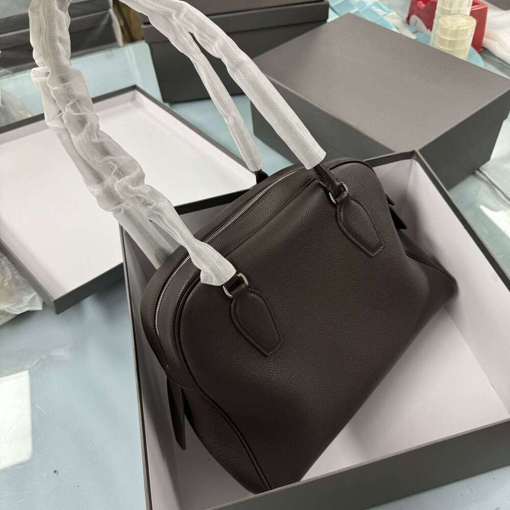 Tote Bag Bowling Large Capacity Boston Bag Women S Headband Imitation Deer Leather High End Feel Portable Briefcase Versatile Lady Bags