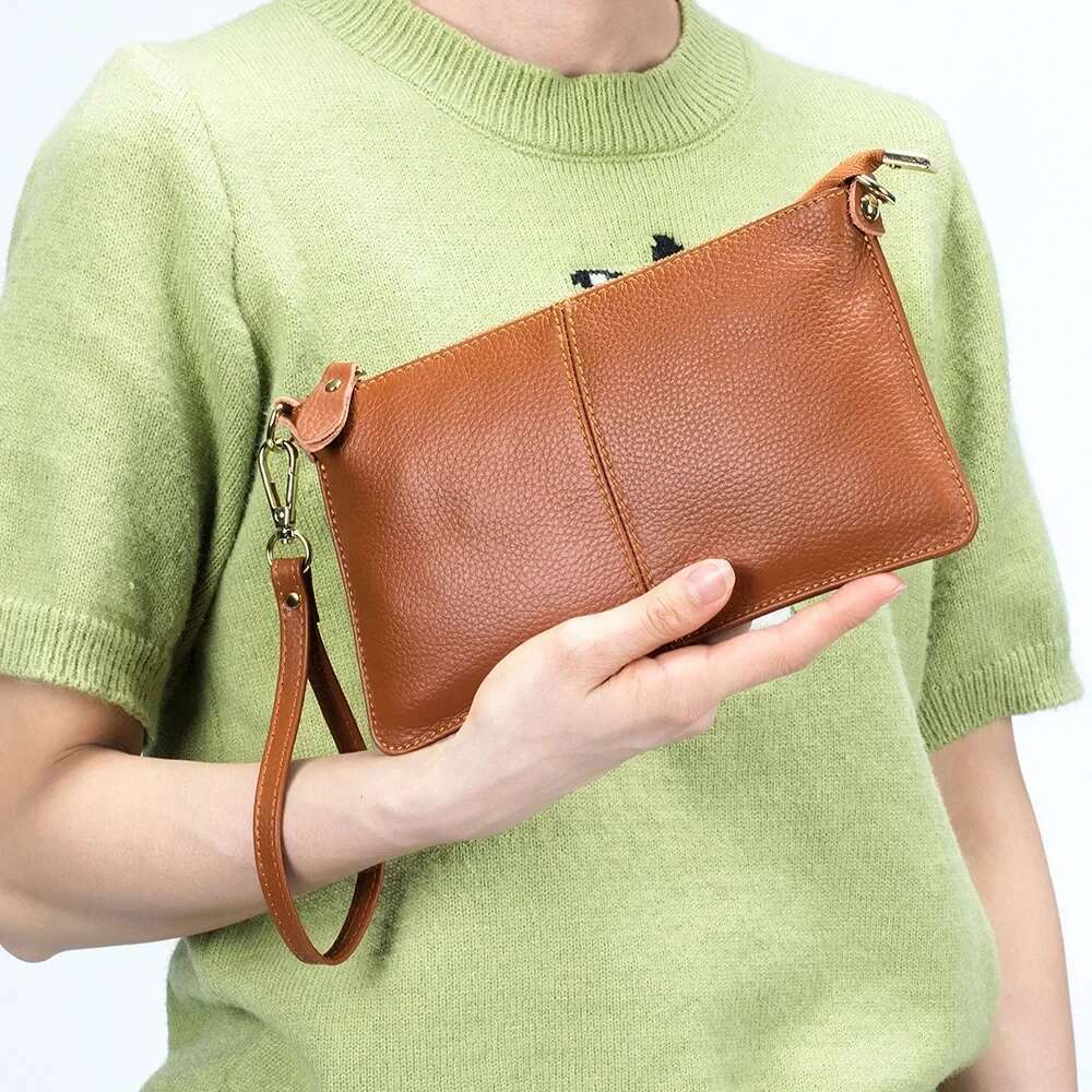 Handbags Fashion Soft Genuine Leather Crossbody Large Capacity Shoulder Bags For Women Portable Handbag Phone Pocket