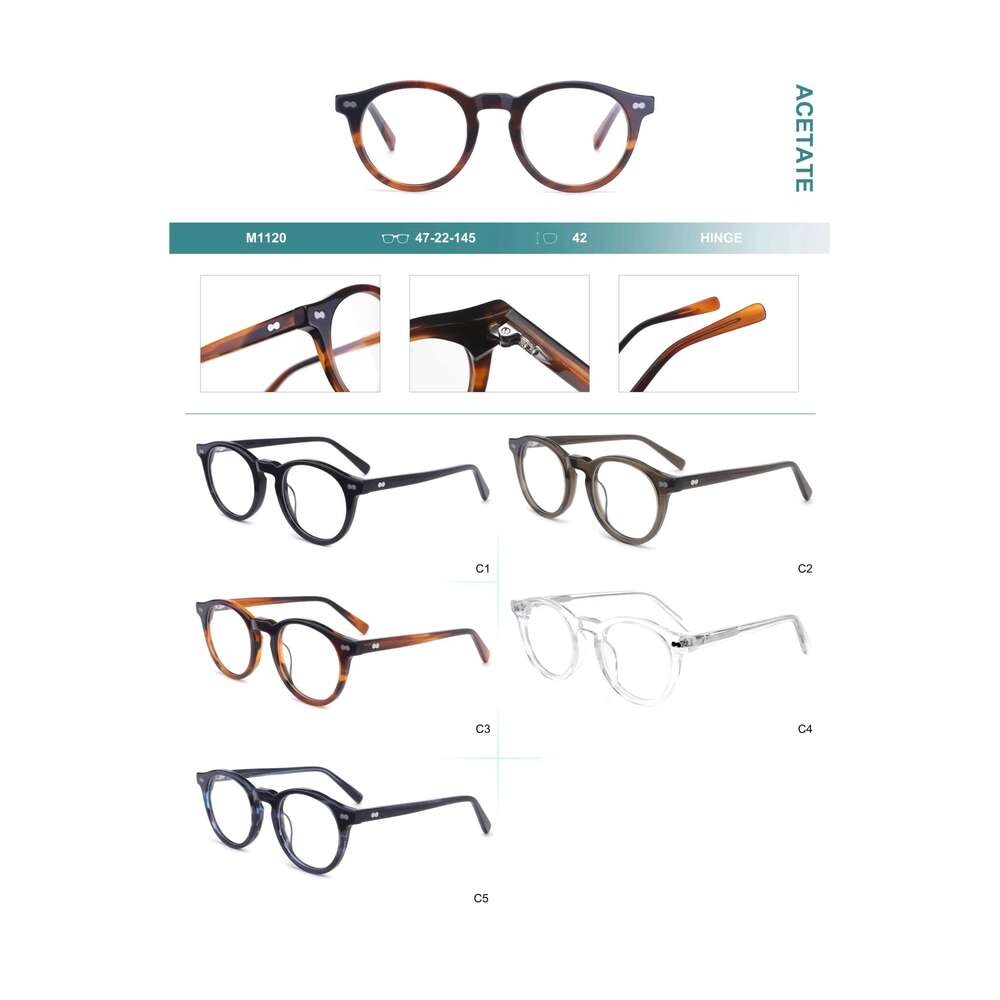 New high-end classic round lightweight luxurious for men, acetate fiber jewelry optical eyeglass frame