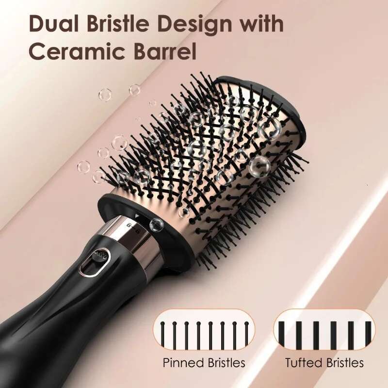 Hair Hot Air Brush, Blow Dryer Brush Tool Set Straightener/Dryer/Curling Plastic