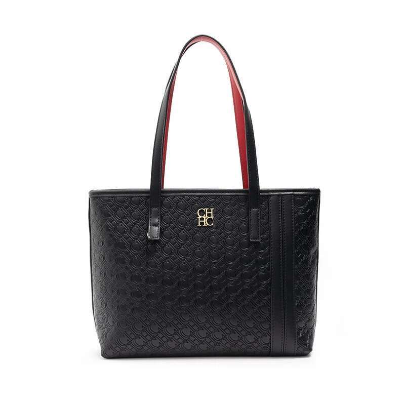 CH Tote Pure Colour Large Capacity Shoulder Daily Versatile Style Women's Crossbody Bag Letters Printing