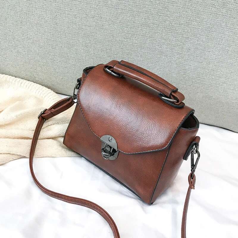 Women Vintage PU Leather Small Top-Handle Shoulder Ladies Casual Flap Crossbody Female Messenger Bags
