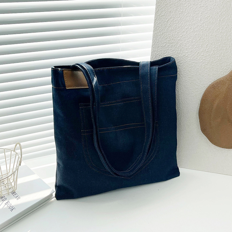 Free Delivery Designer Bag 2025 New Denim Shoulder Large Capacity Shopping Leisure Artistic Student Backpack Commuting Simple Luxury Bag
