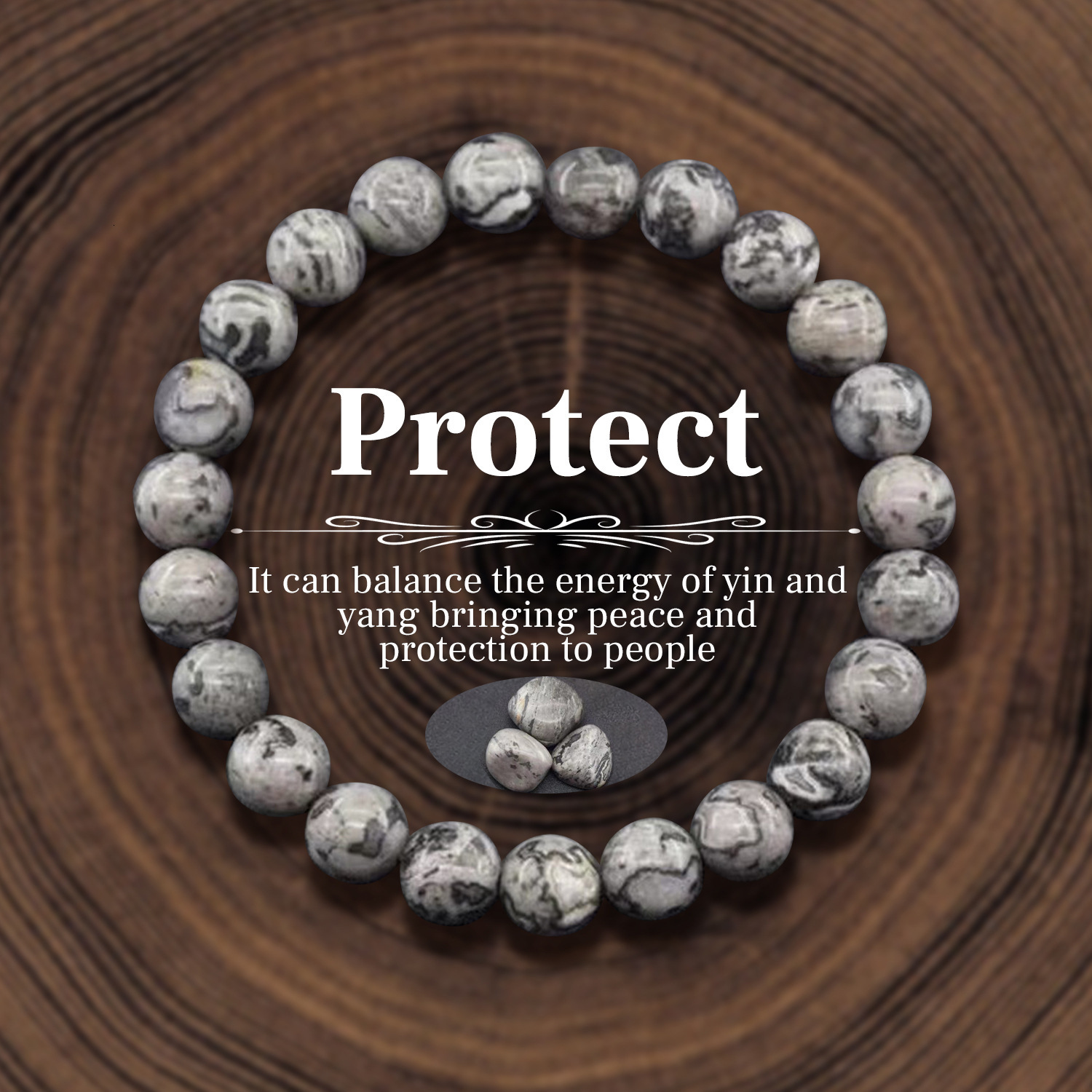 Natural Quartz Healing Crystal Stretch Beaded Bracelet Wealth Money Jewellery Men Women Gifts