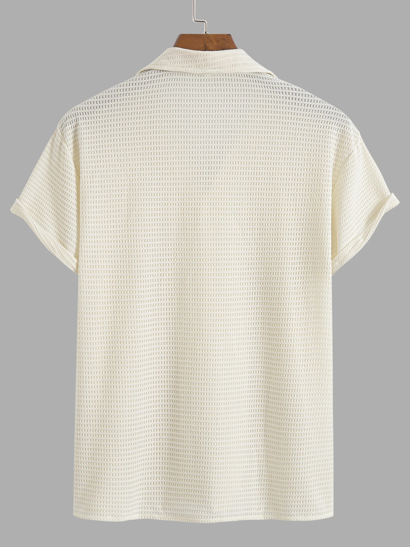 Mens Knit Shirt Casual Button Down Short Sleeve Shirts Summer Cuban Collar Vacation Beach Fashion Tops 250520