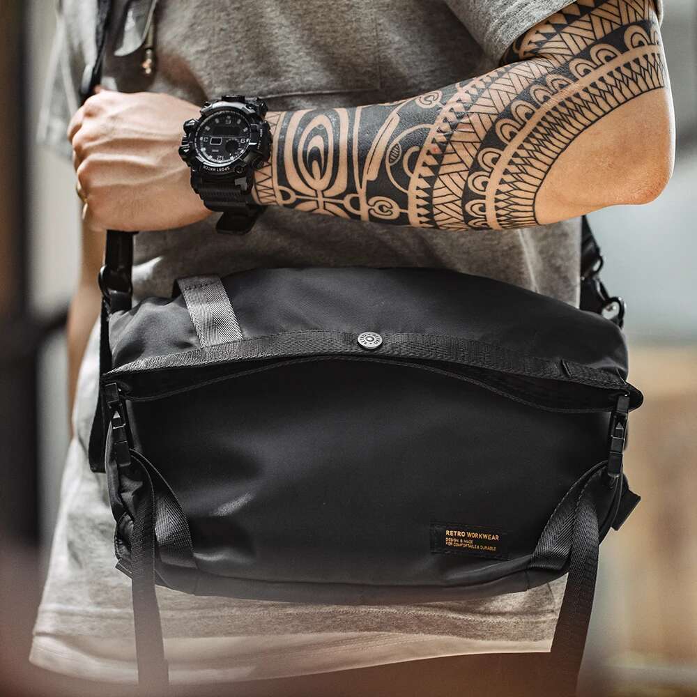 Maden Outdoor Style Cycling Functional Large Capacity Crossbody Multifunctional Shoulder Messenger Bag For Men' Daily