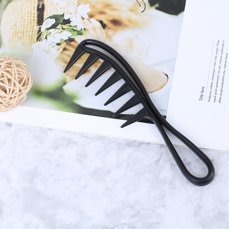 Handle Grip Large Tooth Curly Hair Comb Hair Styling Comb Men Hairdressing Wide Teeth Comb Gift