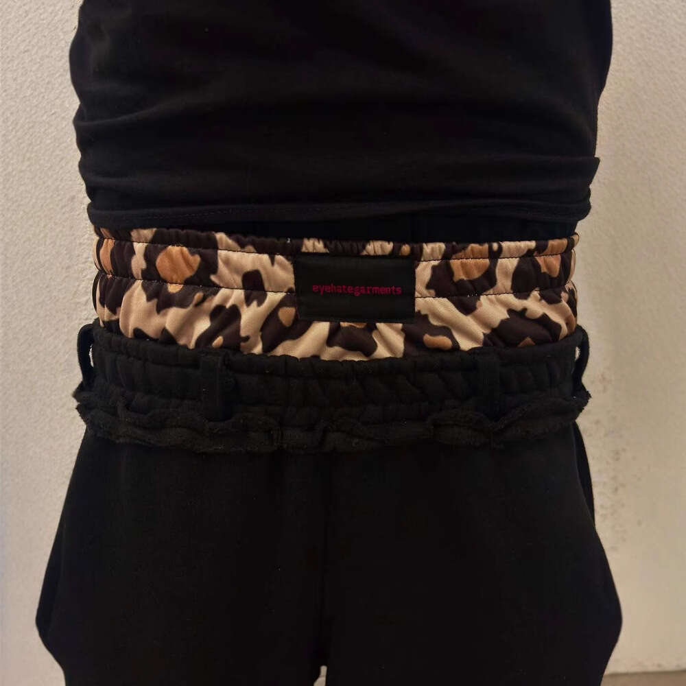 Double waist design casual street men's hip-hop gothic Harajuku loose Y2K letter pattern sports pants