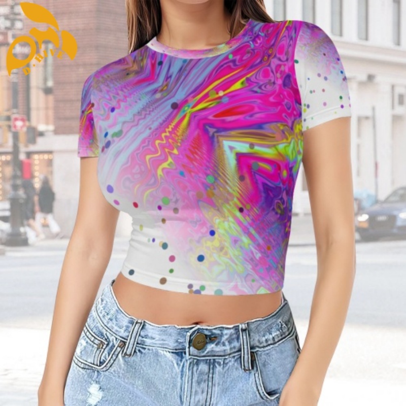 Free Shipping Designer Summer shirt Customized Tees fashion Ladies' umbilical T-shirt size S-3XL