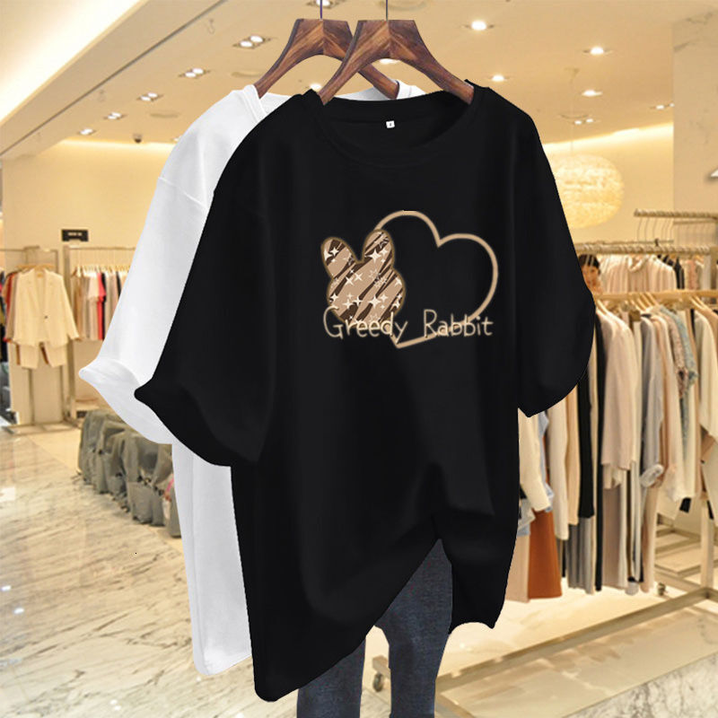 Designer Clothing Summer 2025 New Short Sleeved Plus Size Korean Version Women's T-shirt Slim Fit Loose Top Fashionable Casual Style