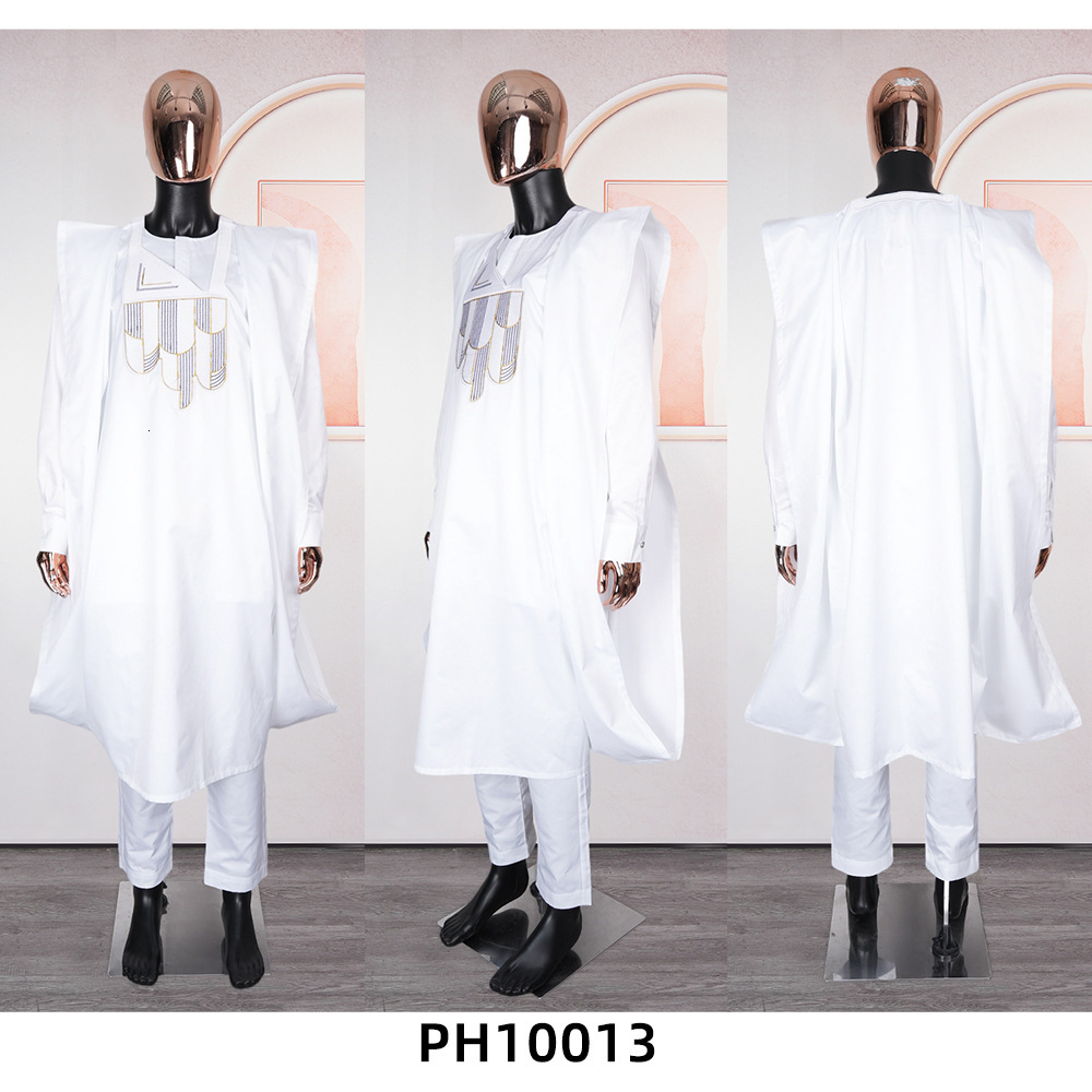 Designer Clothing Men's Long Robes Casual Clothes And Pants Matte Fabric Embroidery Versatile 2025 New Style