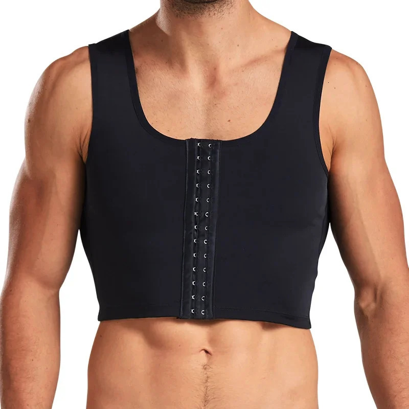 Mens Chest Vest Sweat Chest Bandage Tight-fitting Underwear Body Shaper Corset Support Belt Chest Compression Correct Posture 250520