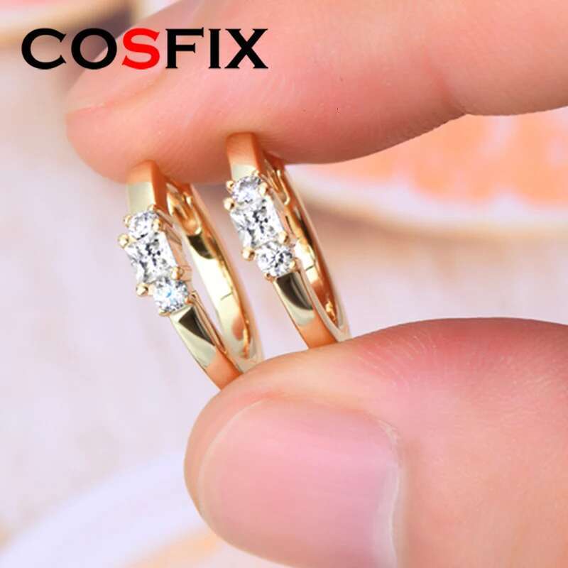 Moissanite Hoop Earrings for Women 2.5mm Round Women Moissanite Hoop Earrings Luxury Yellow Womens Moissanite Hoop Earring 2023