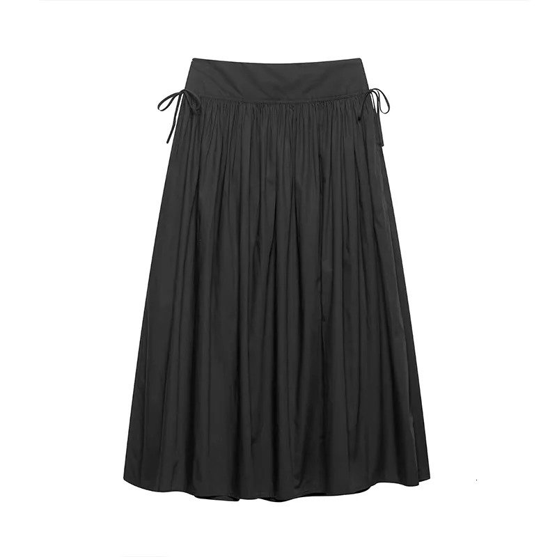 Willshela Women Fashion 2 Piece Sets Black VNeck Tank Tops Vintage Side Zipper Midi Skirt Female Chic Lady Skirts Set 250520