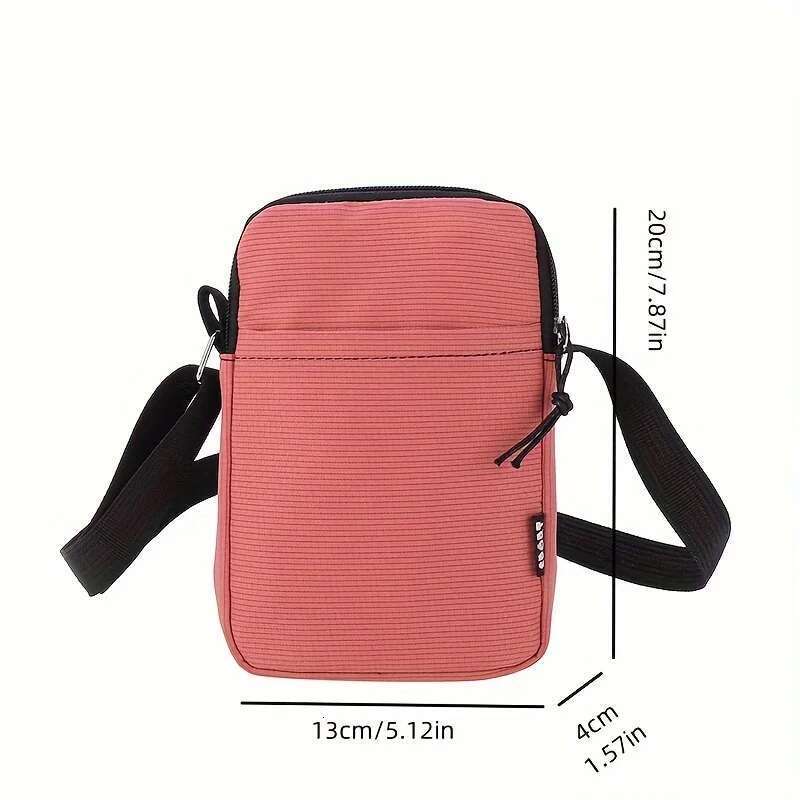 New Fashion Simple Casual Messenger Women's Portable Mobile Phone Bag, Vertical Coin Key Bank Card Shoulder Bag