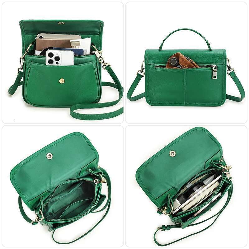 Contact'S Women Crossbody Genuine Leather Fashion Solid Color Shoulder Bag For Female Designer Messenger Tote Handbag