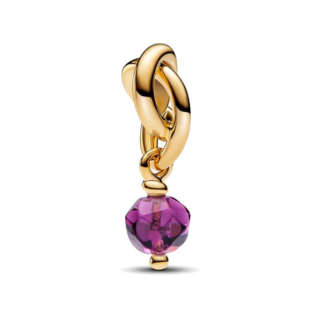 FewDook 2025 Hot Sale From January to December Birthstone Dangle Charm Fit Pan Bracelet DIY Birthday Anniversary Jewelry Gift Easter Charms New Trendy