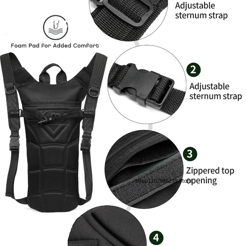 Outdoor Hydration Pack 3L Water Bladder Backpack Waterproof Water Bag for Running Hiking Cycling Camping 250519