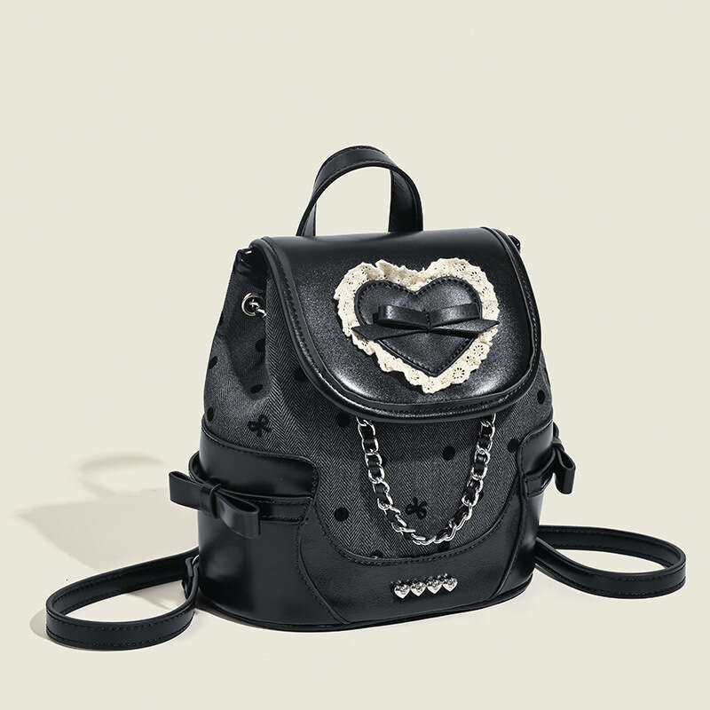 Women's Bags Designer Love Wave Dot Butterfly Knot Backpack For Women Autumn New Collection Handheld Backpack, Small, Small