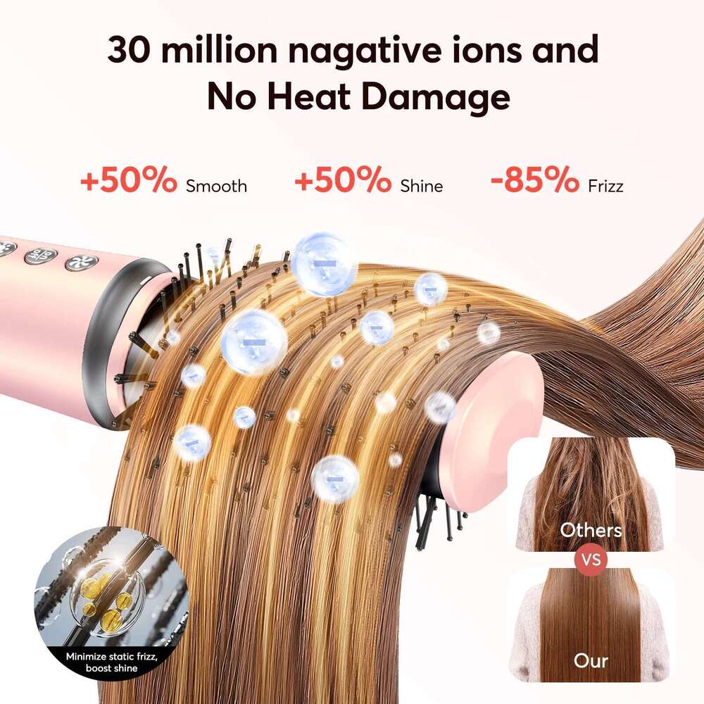 5 in 1 Dryer,Multi Styling Tool,Straightener & 32mm Curling 300 Million Negative Ions Hair Care 1-3 Mins Quick Drying Gifts