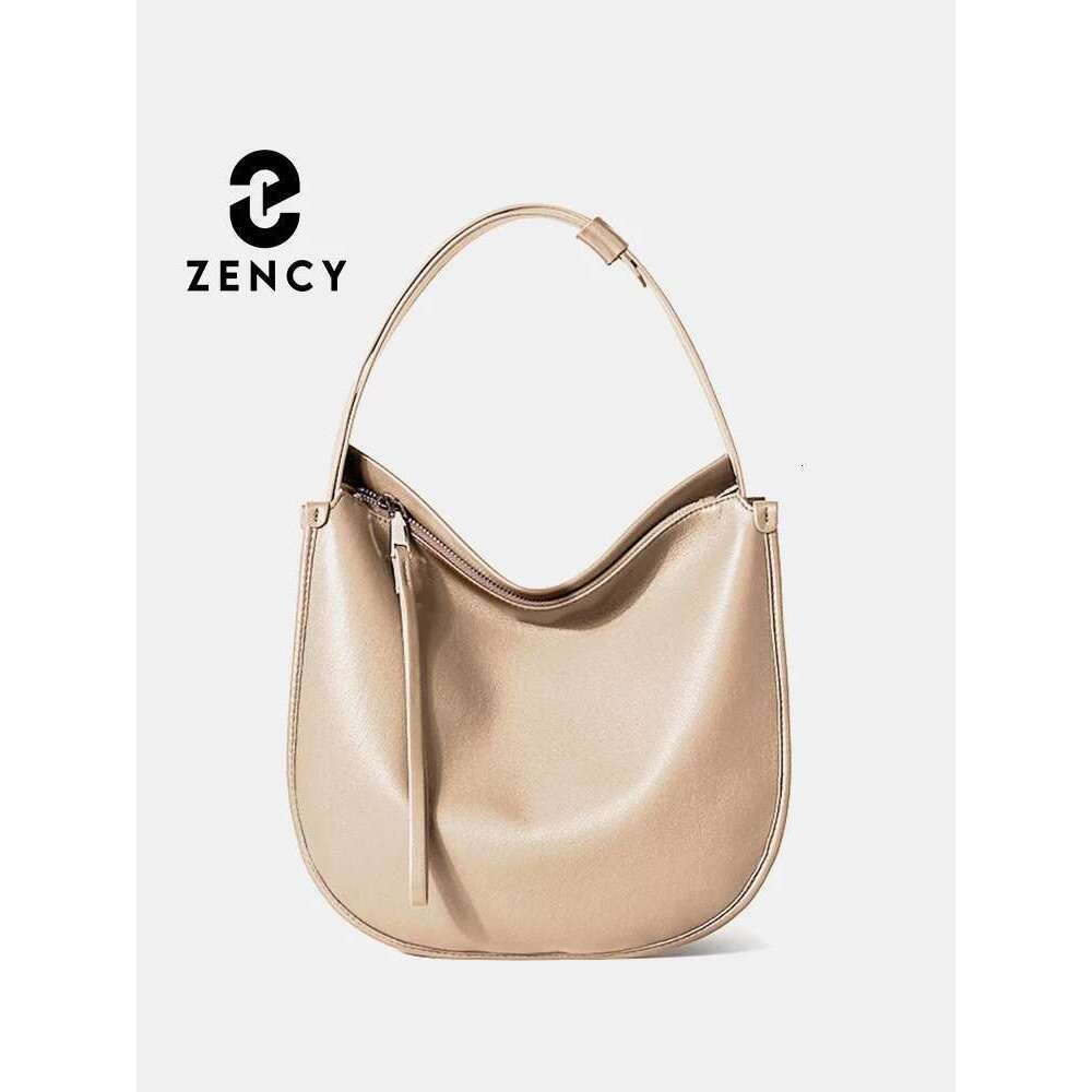 Zency Minimalist Designer Women Messenger Genuine Leather Shoulder Handbags Large Capacity Tote Bag Hobofor Work