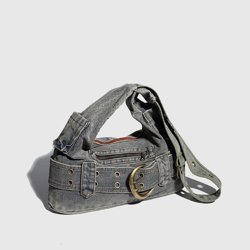 Women's Bags Designer Women's Bags Designer Guangzhou Women's Spicy Girl Underarm Niche Y2k Heavy Industry Washed Denim Single Shoulder