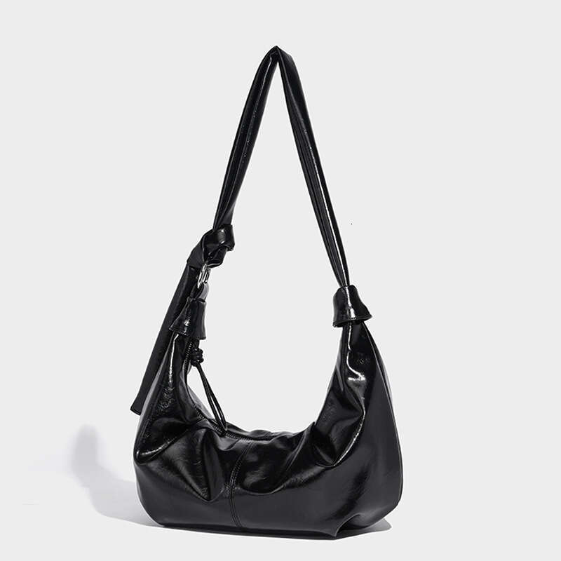 Women's Bags Designer Internet Celebrity's Korean Version Oil Wax Leather Horn Bun New Niche Single Shoulder Crossbody Commuting Versatile D