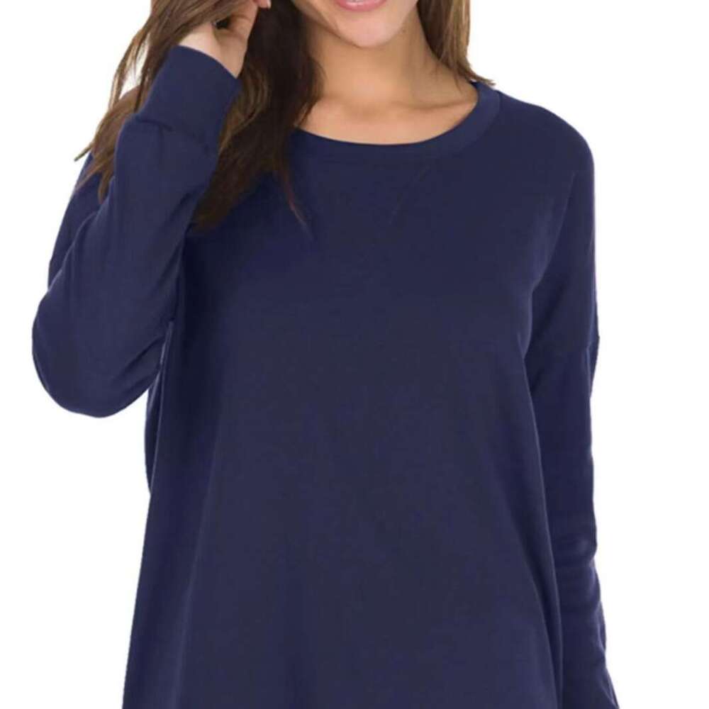 Women T Shirt Womens Clothes Designer Shirt Women T Shirt 2025 New Clothing Womens Hot Products Open Fork Loose Round Neck Long Sleeve Knitted Shirt