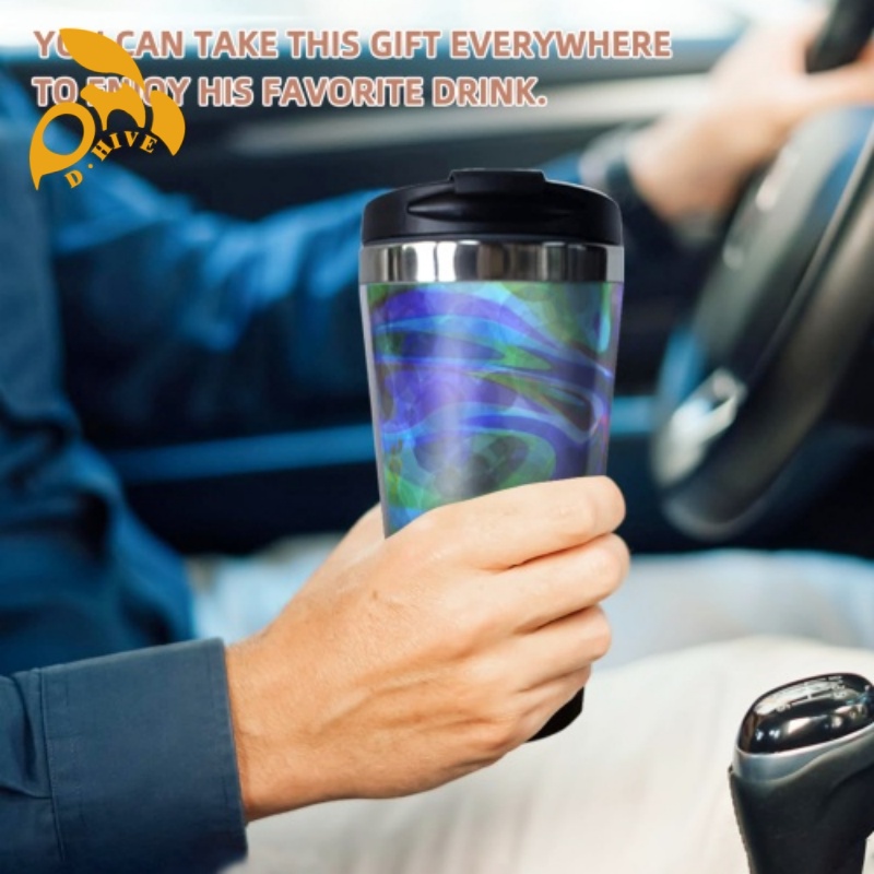 Free Shipping Professional Customized Water Cu Large-capacity handle car cup Coffee cup 15oz/440ml straw drink bottle Stainless Steel 304