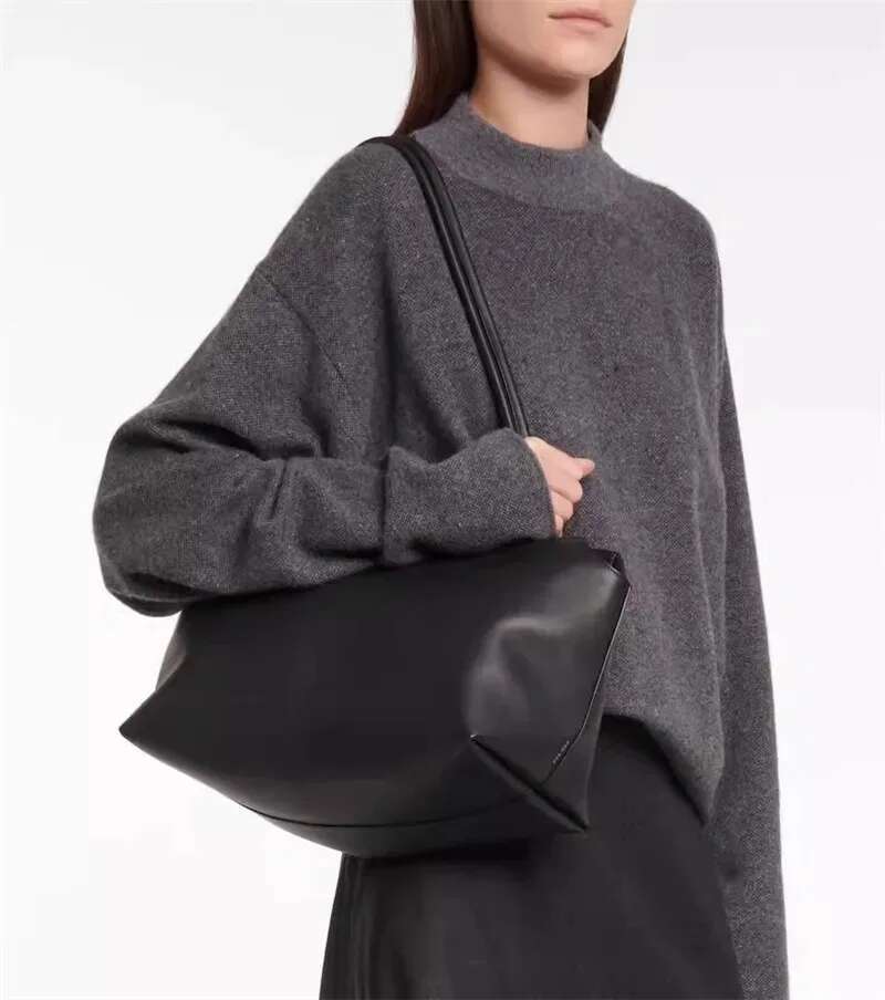 Designer Soft Long Handle Fashion Tote High Quality Genuine Leather Women Armpit Shoulder Bag Office Handbag