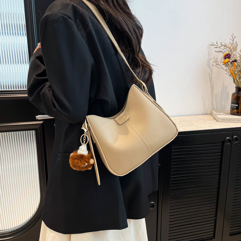 Women's new spring and summer fashion bucket bag one shoulder crossbody bag versatile fashion shoulder bag underarm bag patchwork texture designe