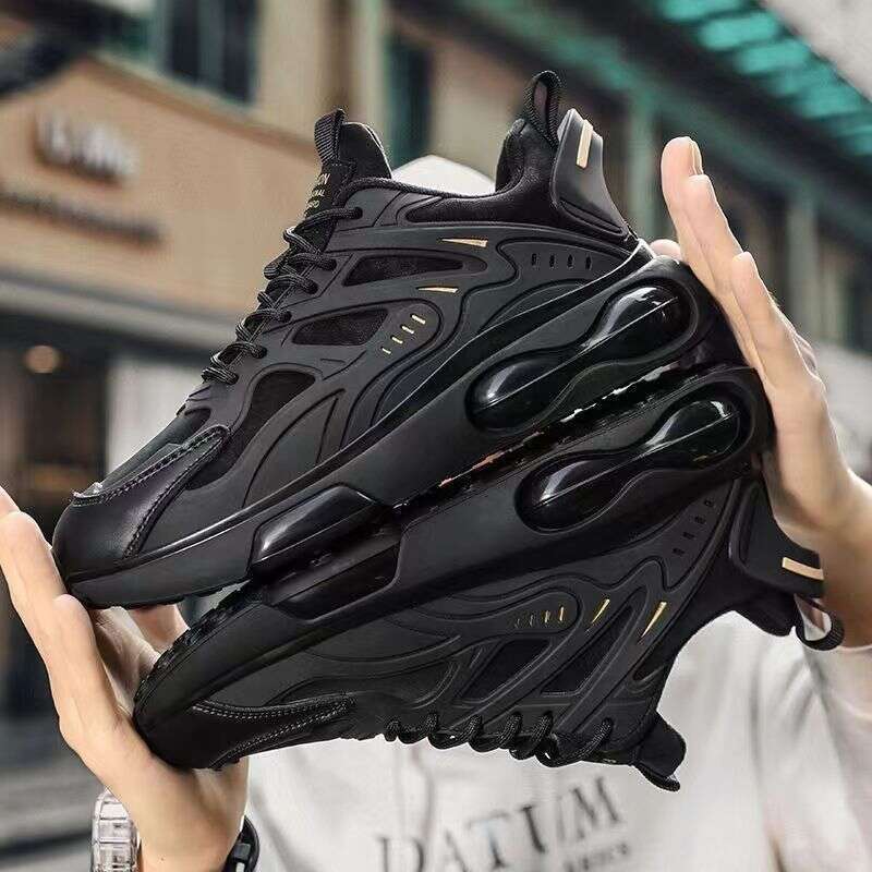 Spring breathable casual trendy versatile mesh running and sports shoes, thick soles, wear-resistant men's shoes