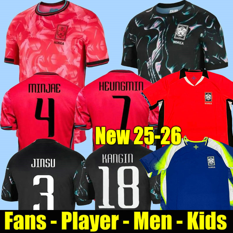 HEUNGMIN South Korea 2024 2025 2026 Soccer Jerseys fans SON KANGIN HOME AWAY GUESUNG INBUM HEECHAN FOOTBALL SHIRTS National Team kids kits 24 25 26 JAESUNG MINJAE