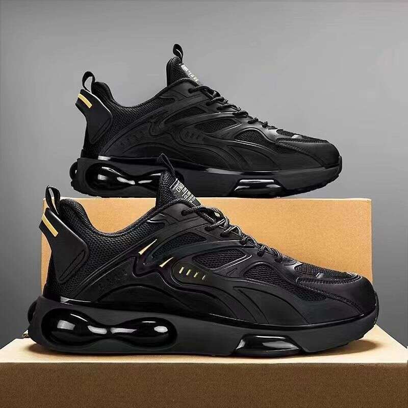Spring breathable casual trendy versatile mesh running and sports shoes, thick soles, wear-resistant men's shoes