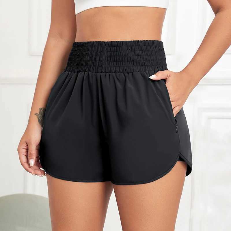 CHRLEISURE Womens Running Shorts with Zipper Pockets Quick-Dry Gym Shorts with Liner Elastic Waist Band Athletic ShortsXJ250520