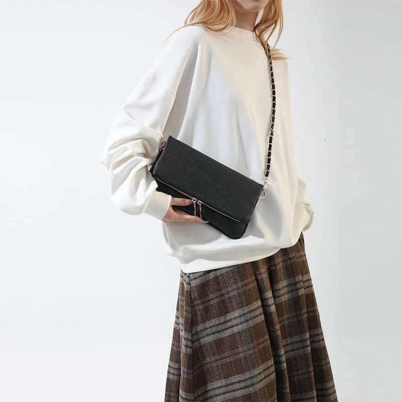 Brand Designer Women's Shoulder Flip Cover High Quality Pu Leather Chain Messenger Bag 2025 New Versatile Crossbody Handbags