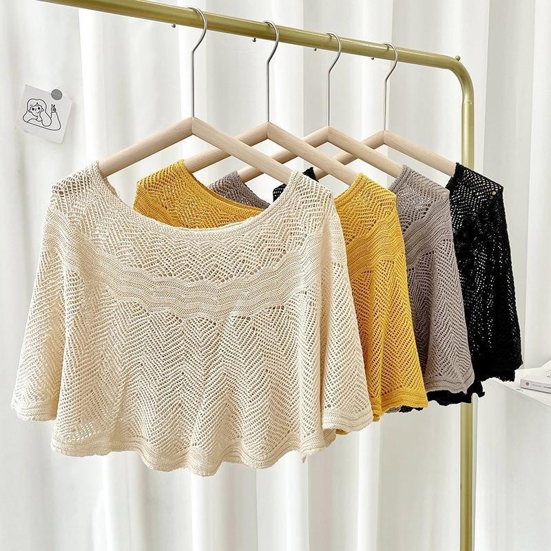 K770 New knitted shawl lazy pullover scarf fashionable cheongsam outside small shawl air-conditioned room wavy shirt wholesale
