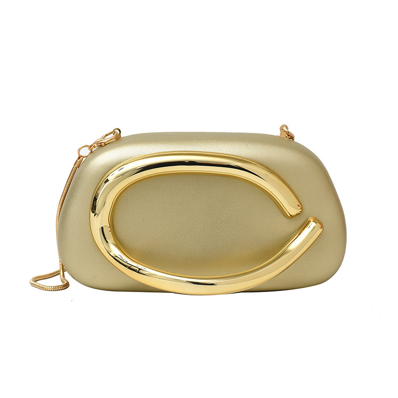 Small niche design, high-end metal decoration, hand-held box bag, new versatile chain shoulder crossbody women's bag
