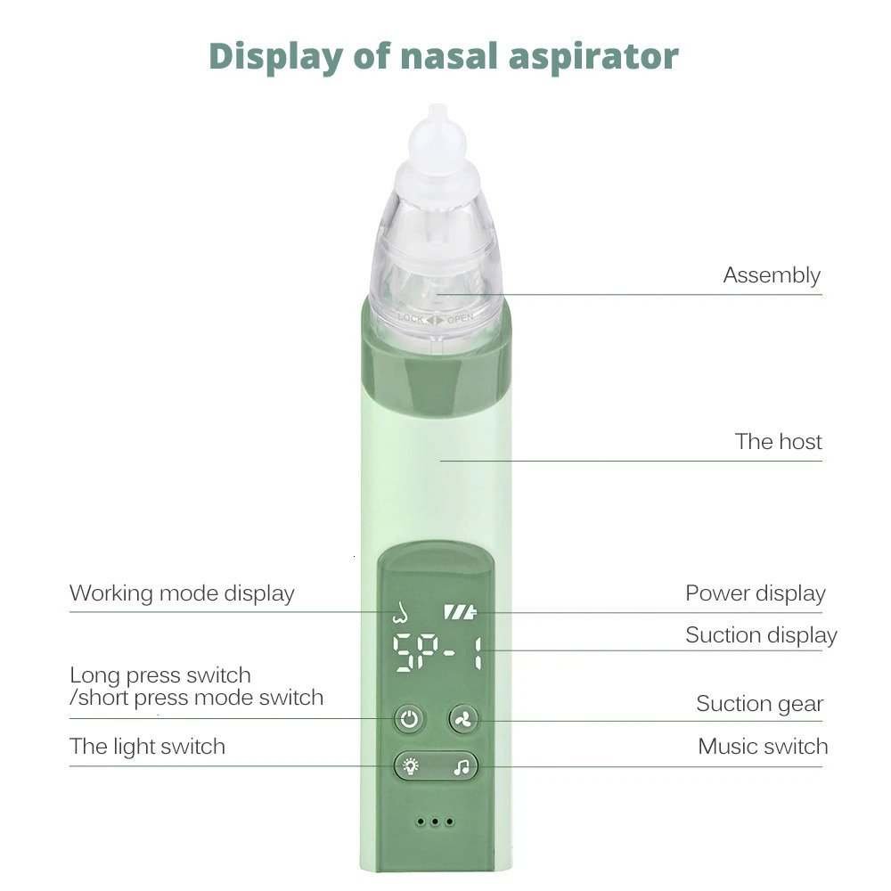 Baby Nasal Aspirator Adjustable suction Nose Cleaner born infantil Safety Sanitation Nasal dischenge patency tool 250513