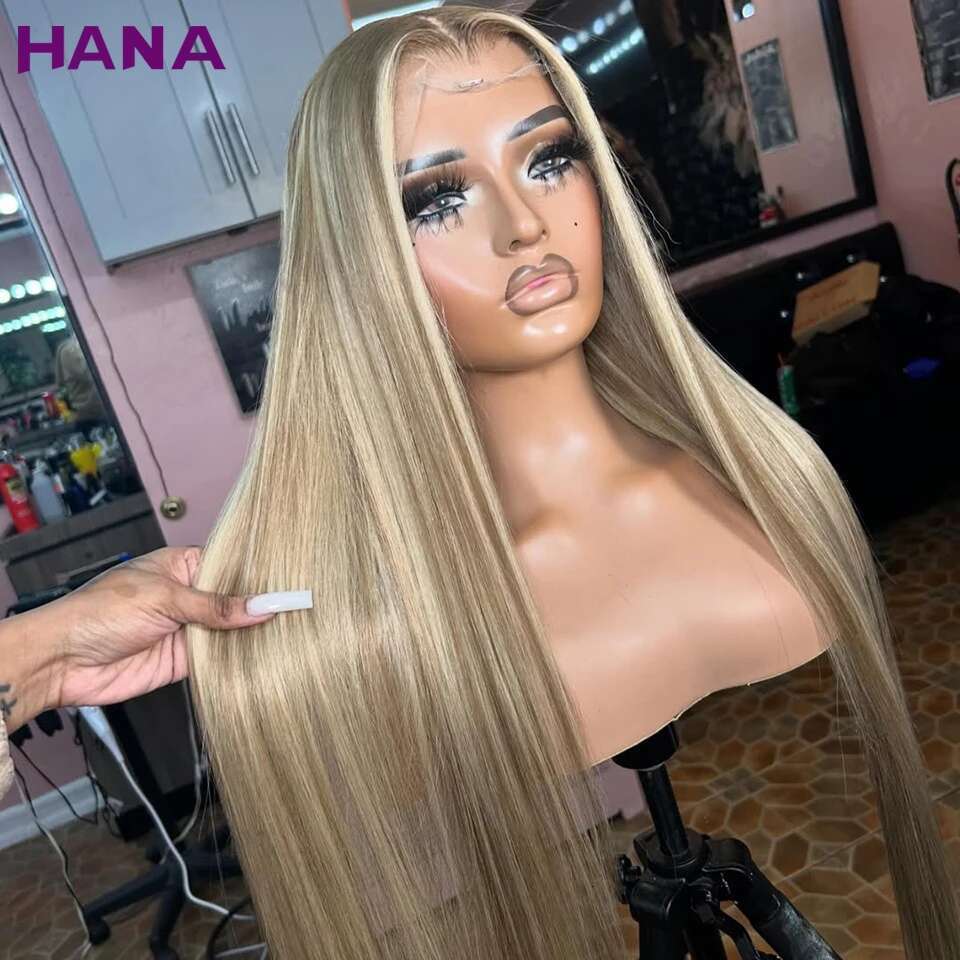 200% Density 7x5 Closure Highlights Ash Blonde Colored Straight 13X4 13x6 Lace Frontal Wig Human Hair Wigs For Women